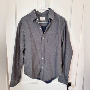 Band Of Outsiders Navy and White Striped Shirt - size large - cotton